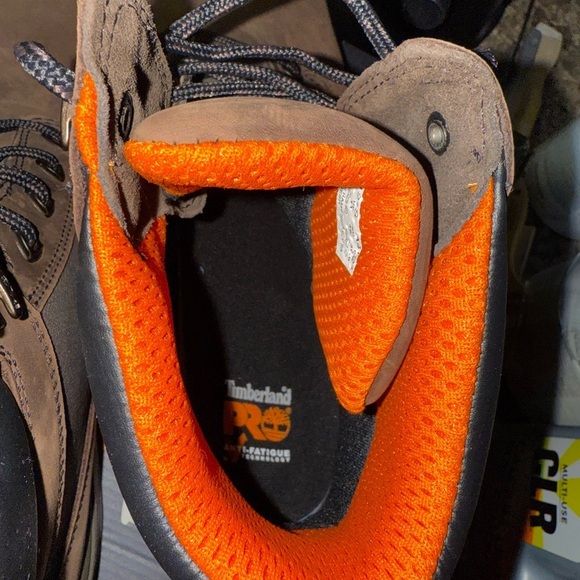 Timberland PRO Men’s Steel Toe Work Boots Brown Leather Size 12 Waterproof - Picture 3 of 9